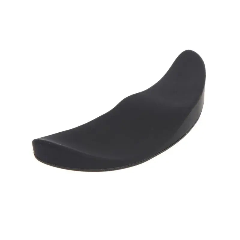Schwarze ERGOSLIDE Handgelenkauflage mit ergonomischer Form, designed zur Unterstützung des Handgelenks und Förderung einer natürlichen Handhaltung bei der Mausnutzung.